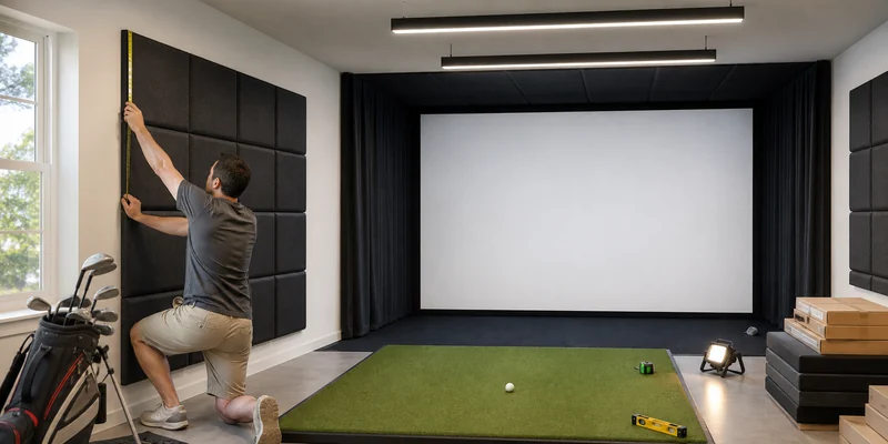 Golf Simulator Lighting and Wall Padding Guide
